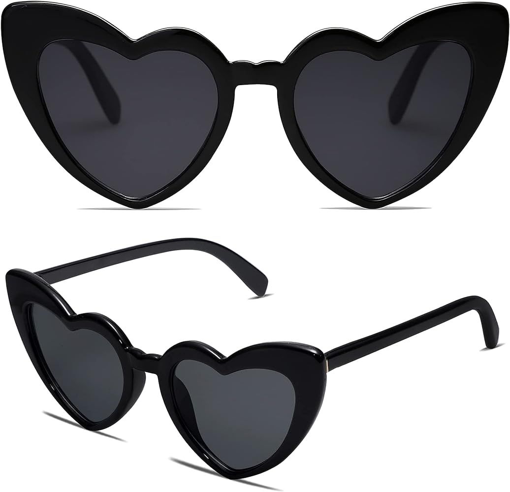 VANLINKER Heart Shaped Sunglasses Clout Goggle Retro Cat Eye Sun Glasses VL9604 | Amazon (US)