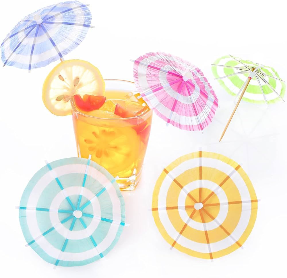 150 Pieces Drink Umbrellas Cocktail Picks Parasol Cocktail Umbrellas Sticks with Wood Toothpicks ... | Amazon (US)