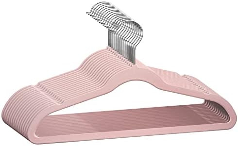 TechZoo 50 Premium Kids Velvet Hangers - 14" Inch Non-Slip Kids Hangers - Ultra Slim Space Saving... | Amazon (US)