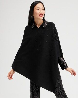 Cashmere Blend Embellished Poncho | Chico's