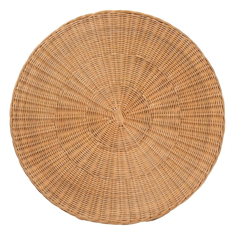bali & pari Palm Bohemian Honey Scallop Rattan End Table | Walmart (US)