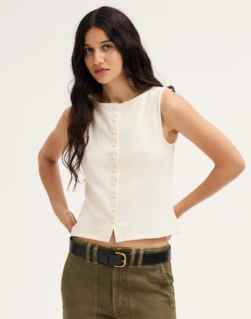 Sleeveless Boatneck Vest Top | Madewell