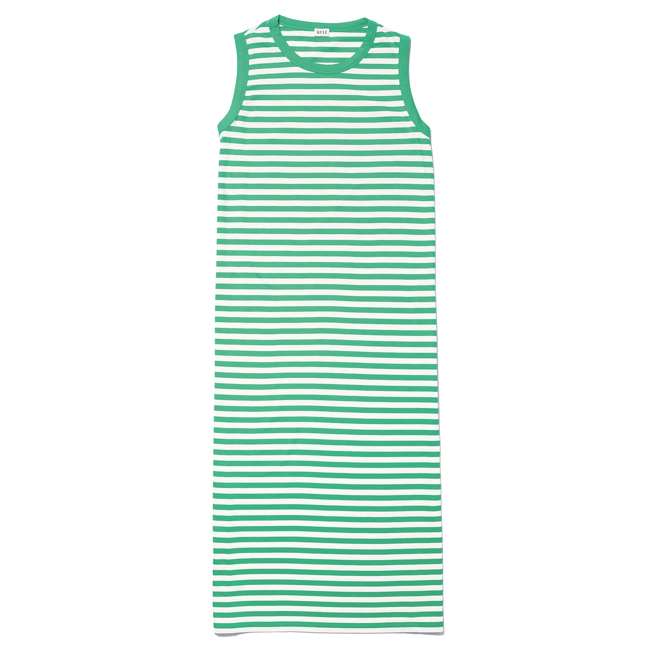 The Tank Dress - Green/White | KULE (US)