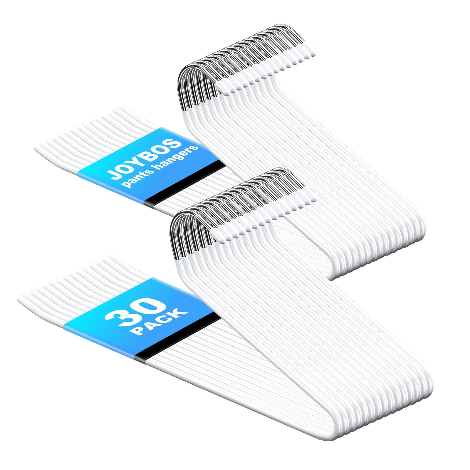 JOYBOS 30 Pack Pants Hangers Space Saving, Open Ended Hangers for Pants, Scarf Organizer Hanger f... | Amazon (US)