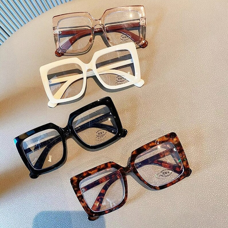 Big Square Anti Blue Light Glasses Womens Glasses Trend - Etsy | Etsy (US)