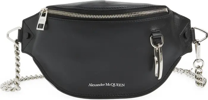 Alexander McQueen Chain Strap Leather Belt Bag | Nordstrom | Nordstrom