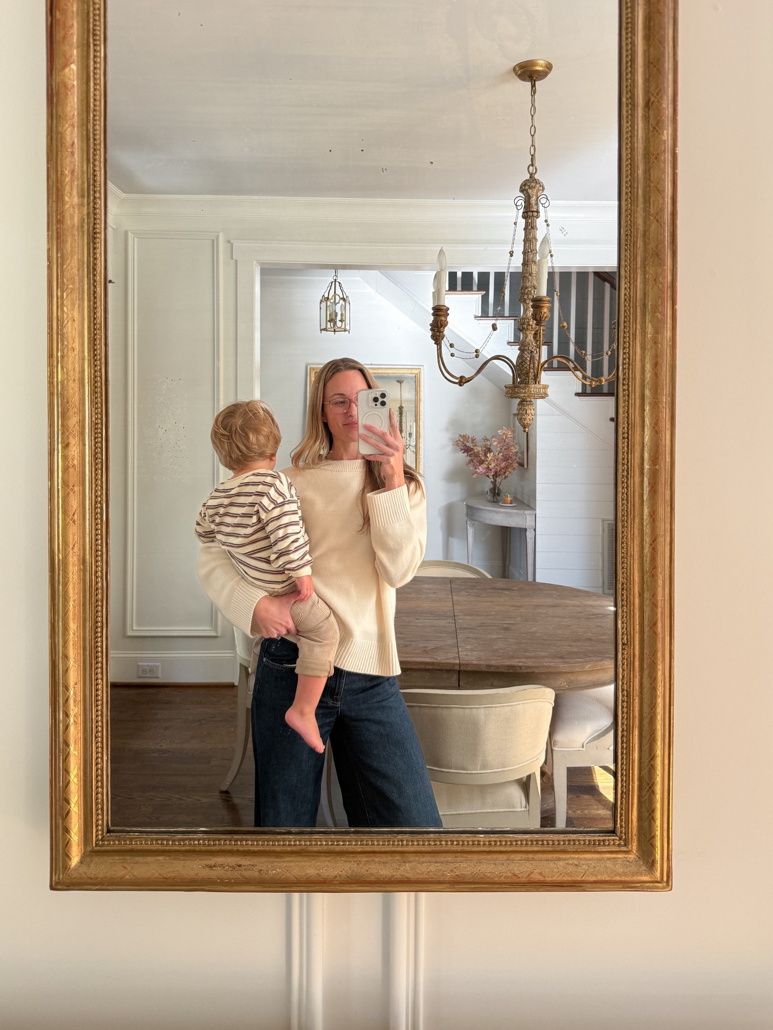 S in my sweater, take your smaller size in jeans. Similar less expensive pair also linked. H&M fall kids runs large!

#LTKSeasonal #LTKFamily #LTKKids