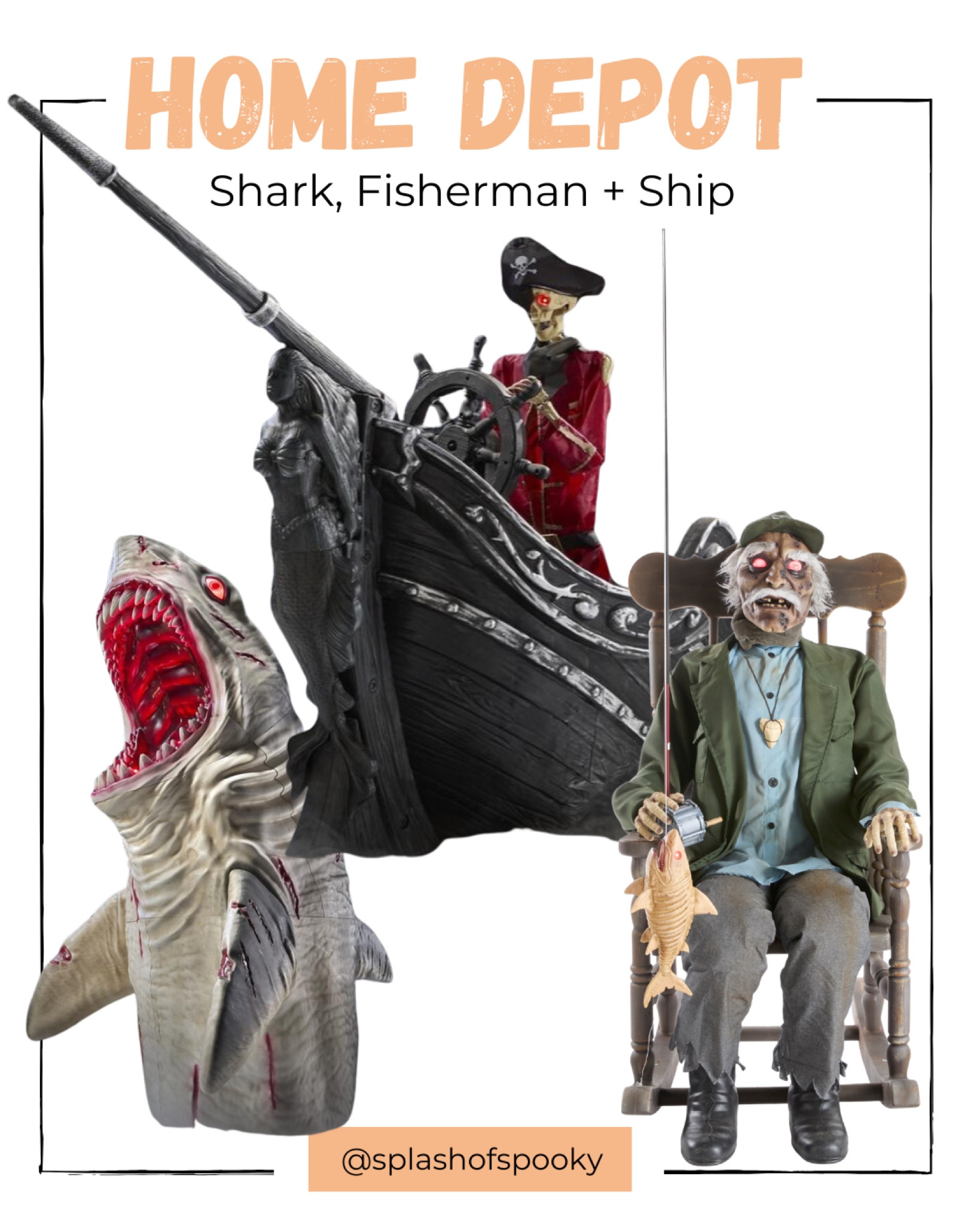 🎃✨ CODE ORANGE: HOME DEPOT HALLOWEEN IS HERE ✨🎃

The 2025 Home Depot Halloween collection has officially arrived with new outdoor Halloween decorations, giant skeletons, spooky inflatables, and animatronics. The fan-favorite 12-ft. Giant Skeleton is back at $299, along with new showstoppers like a 15-ft. Worricrow, 8-ft. Wyvern, and oversized Skelly Dog and Cat. Perfect for creating the ultimate Halloween yard display. 

This is the popular shark, fisherman and pirate ship  

#LTKautumn #LTKSeasonal #LTKHome