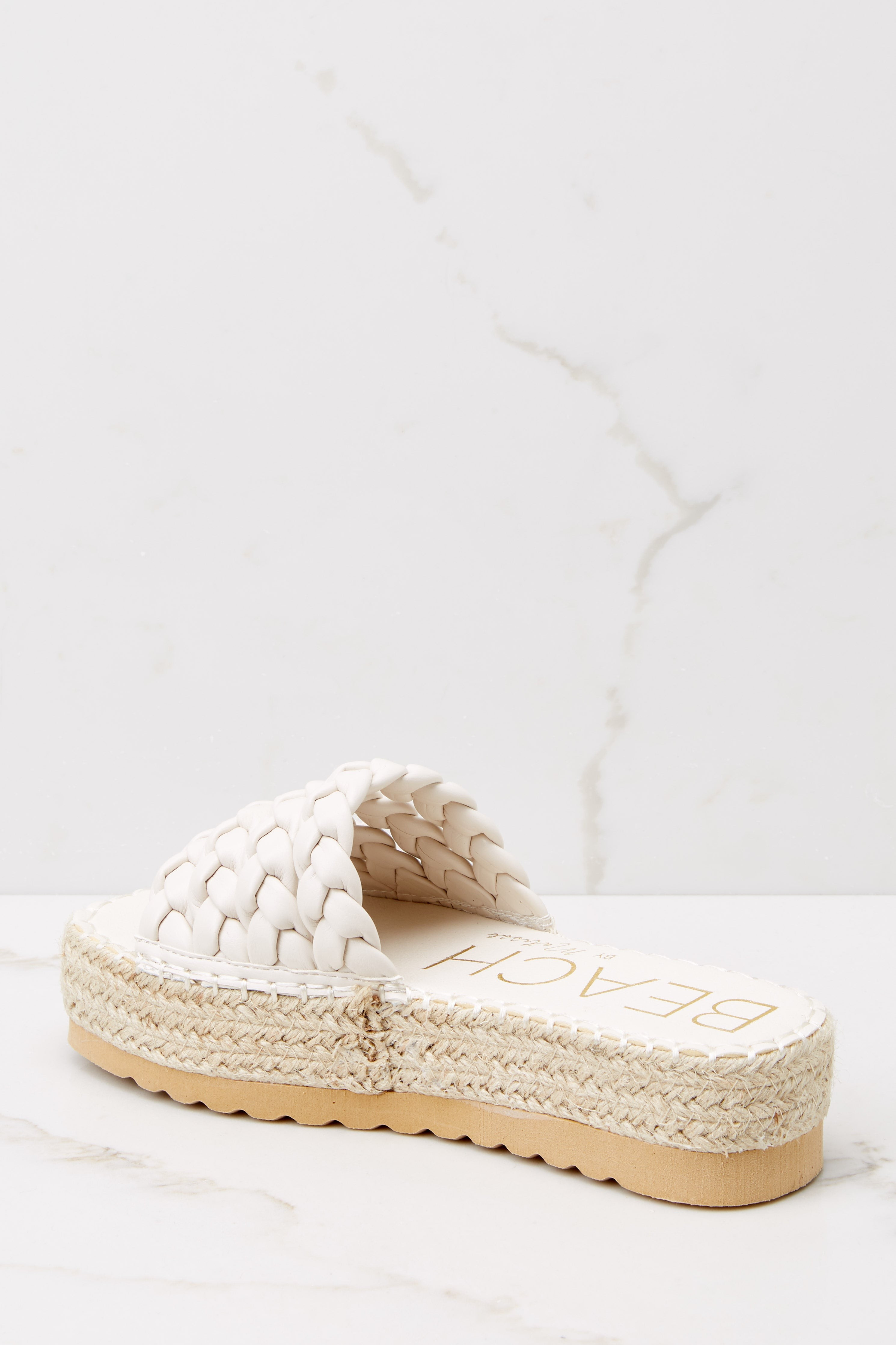 Pacific White Platform Sandal | Red Dress 