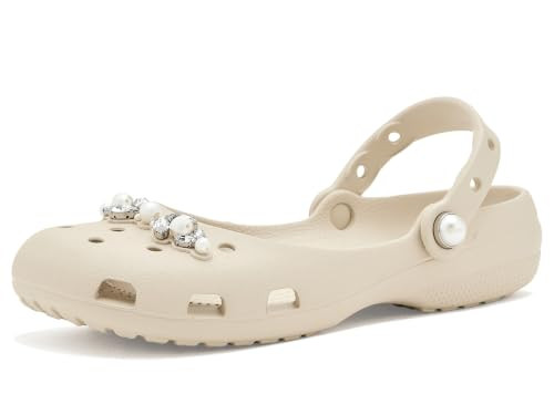 Crocs Womens Classic Ballet, Ballet Slippers Frappe 10 Medium | Amazon (US)
