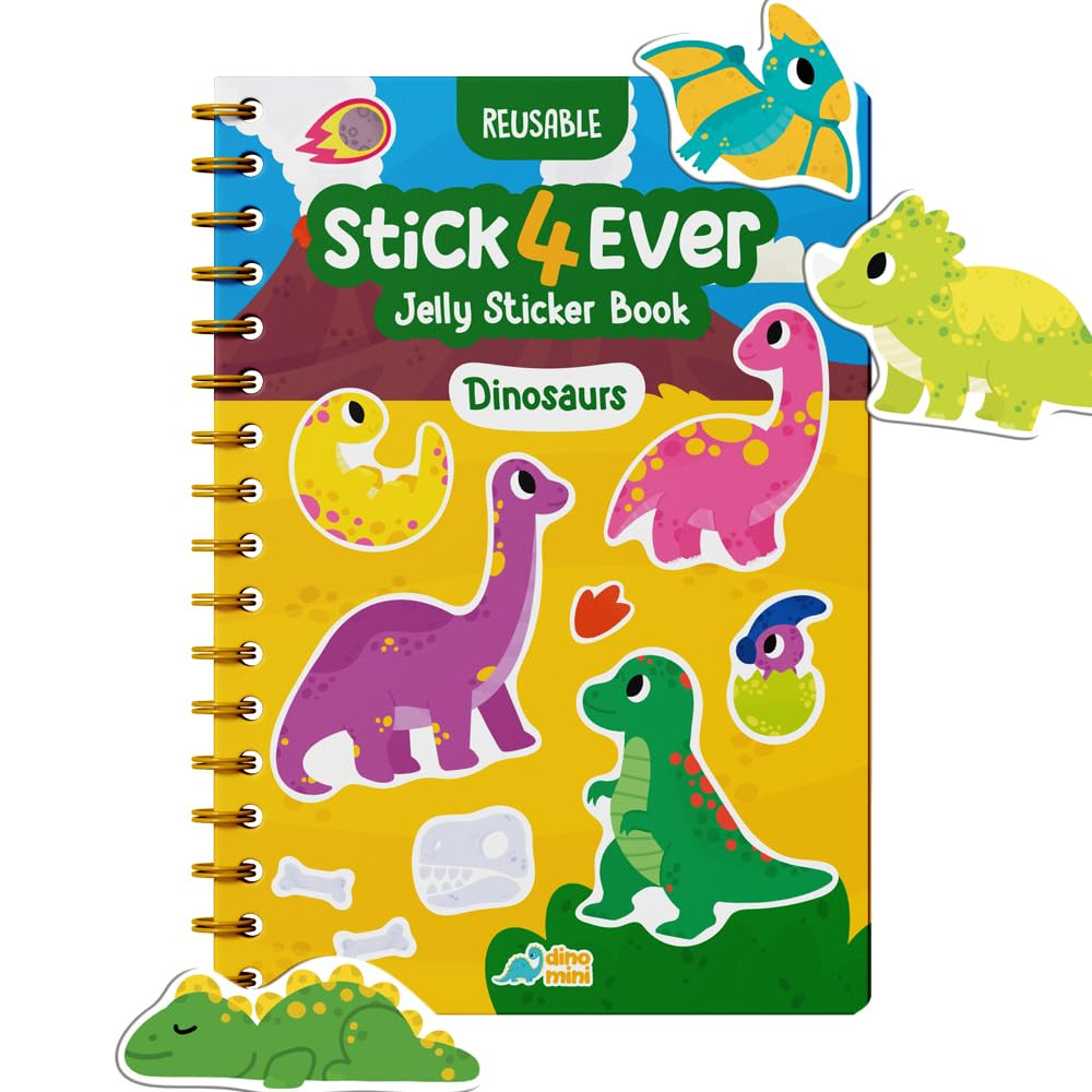 Stick4Ever Jelly Sticker Book - for Kids - Waterproof, Easy to Clean Reusable Sticker Book for To... | Amazon (US)