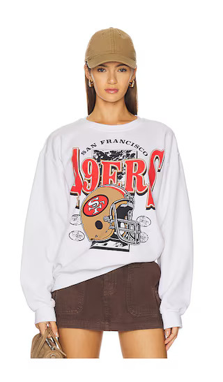 49ers Conversion Crew Fleece Sweatshirt in White | Revolve Clothing (Global)