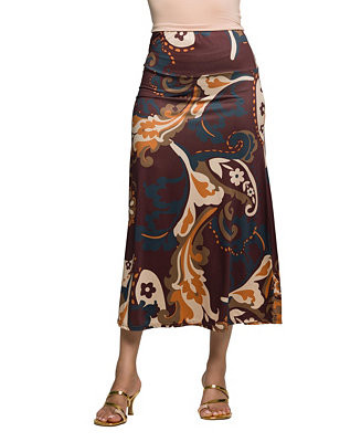 Women's Elastic Waist Midi Skirt | Macy's