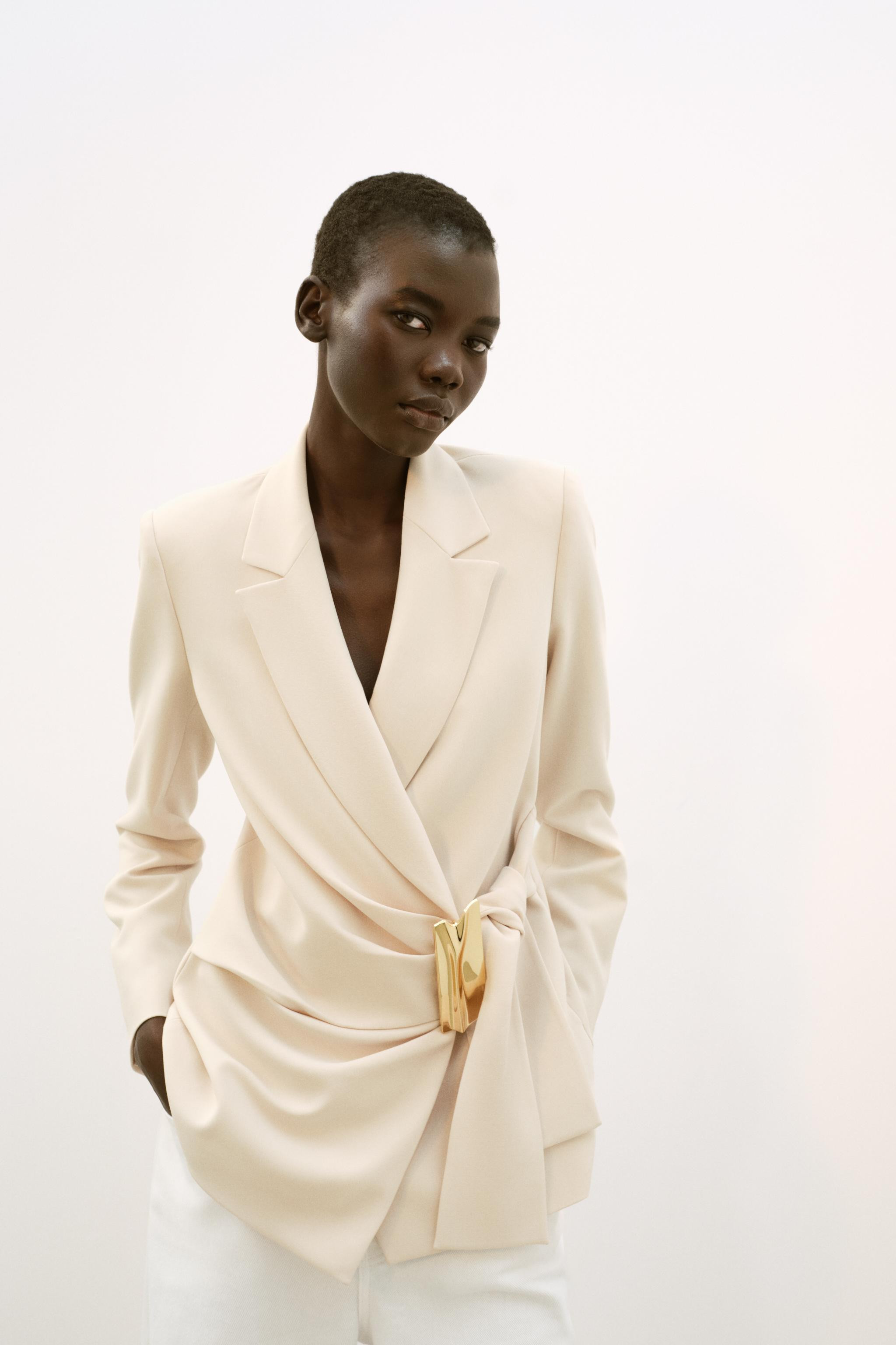 DOUBLE-BREASTED BLAZER WITH BUCKLE | Zara US