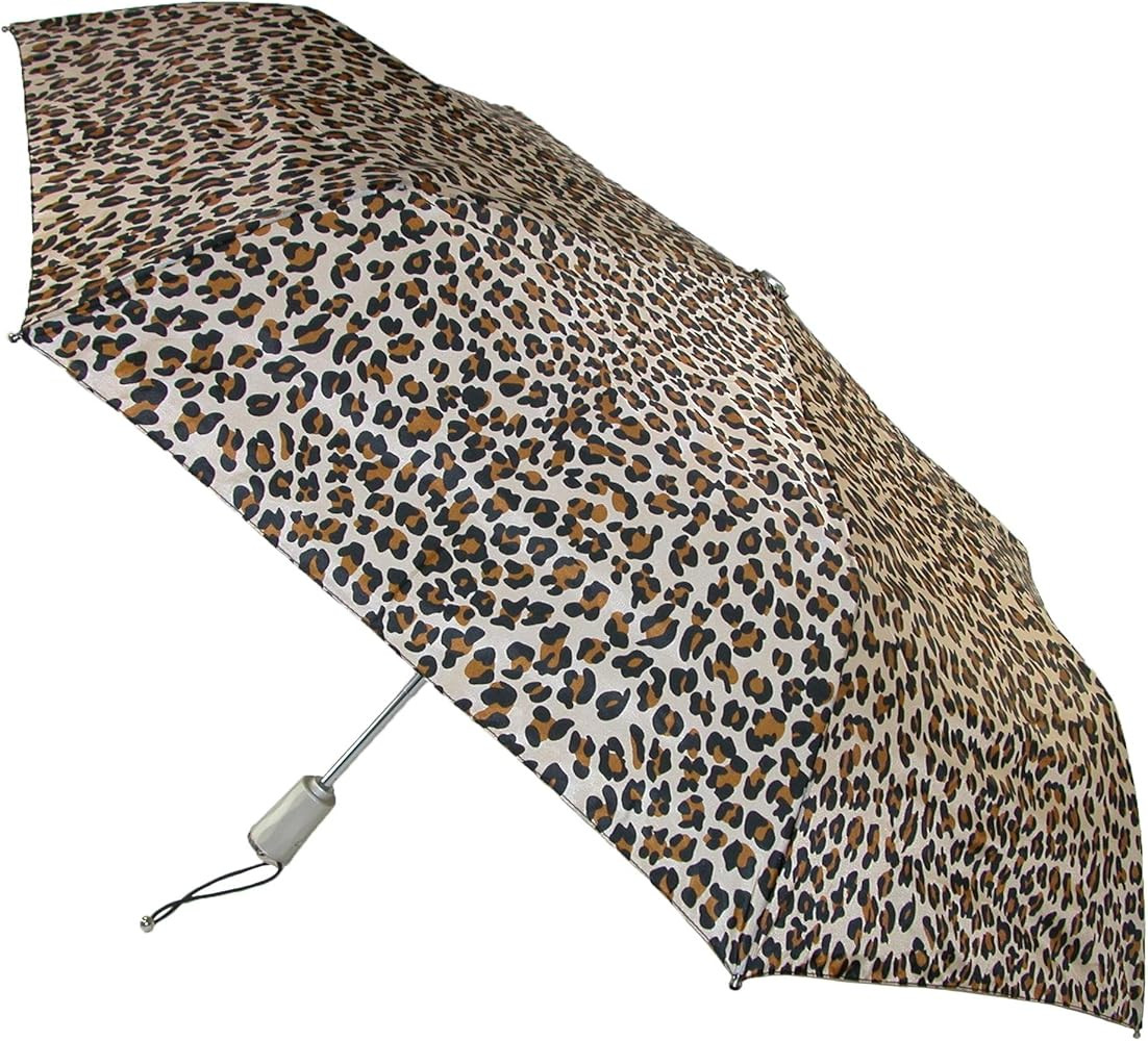 totes Automatic Open Close Water-Resistant Travel Folding Umbrella with Sun Protection, Leopard S... | Amazon (US)