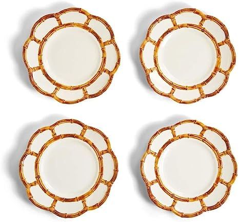 Two's Company Set of 4 Bamboo Touch Accent Plate | Amazon (US)