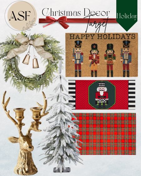 Target holiday, front door, Christmas decor, front door decor, holiday decorations 

#LTKhome #LTKunder100 #LTKHoliday