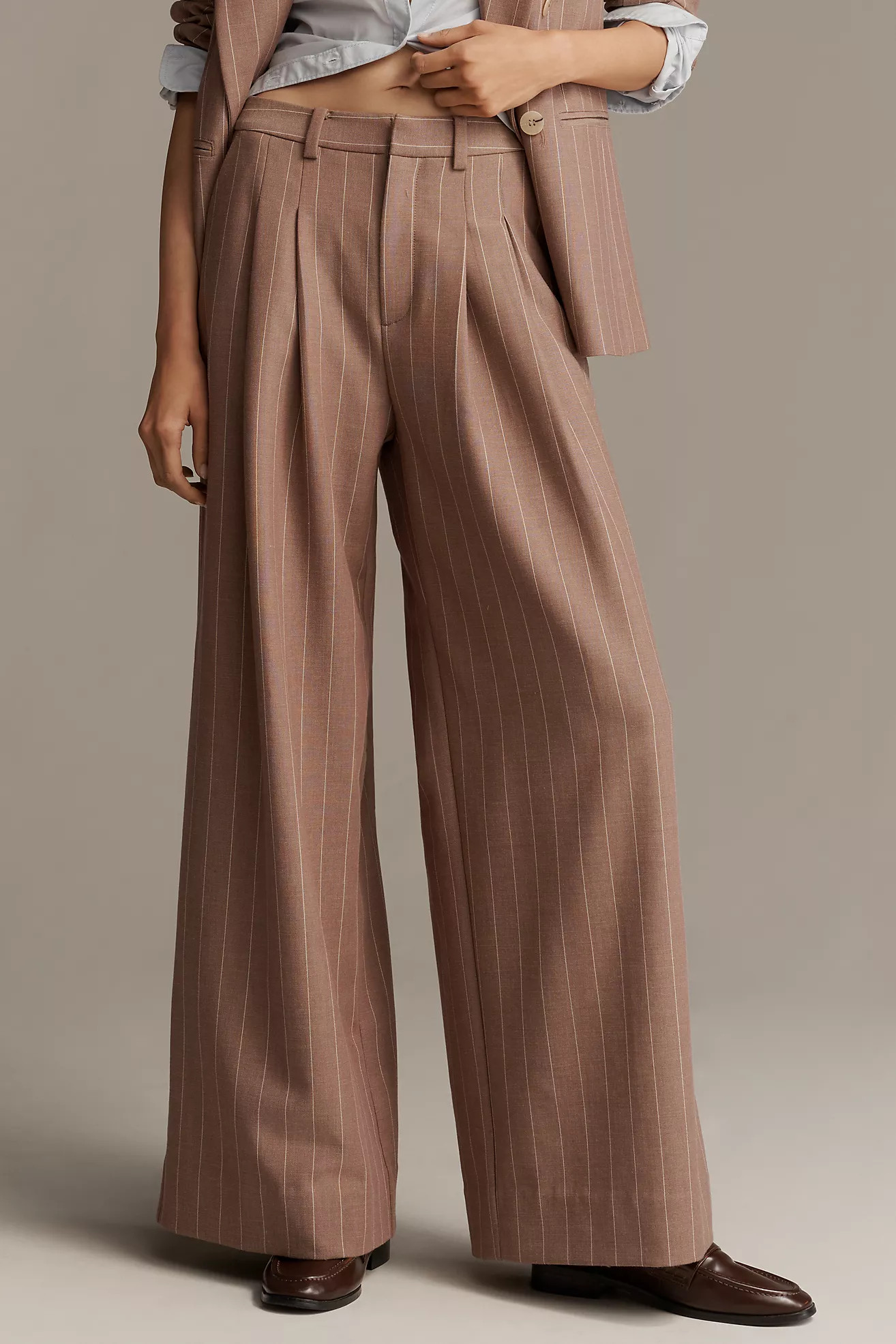 The Avery Pleated Wide-Leg Trousers by Maeve ​ | Anthropologie (US)