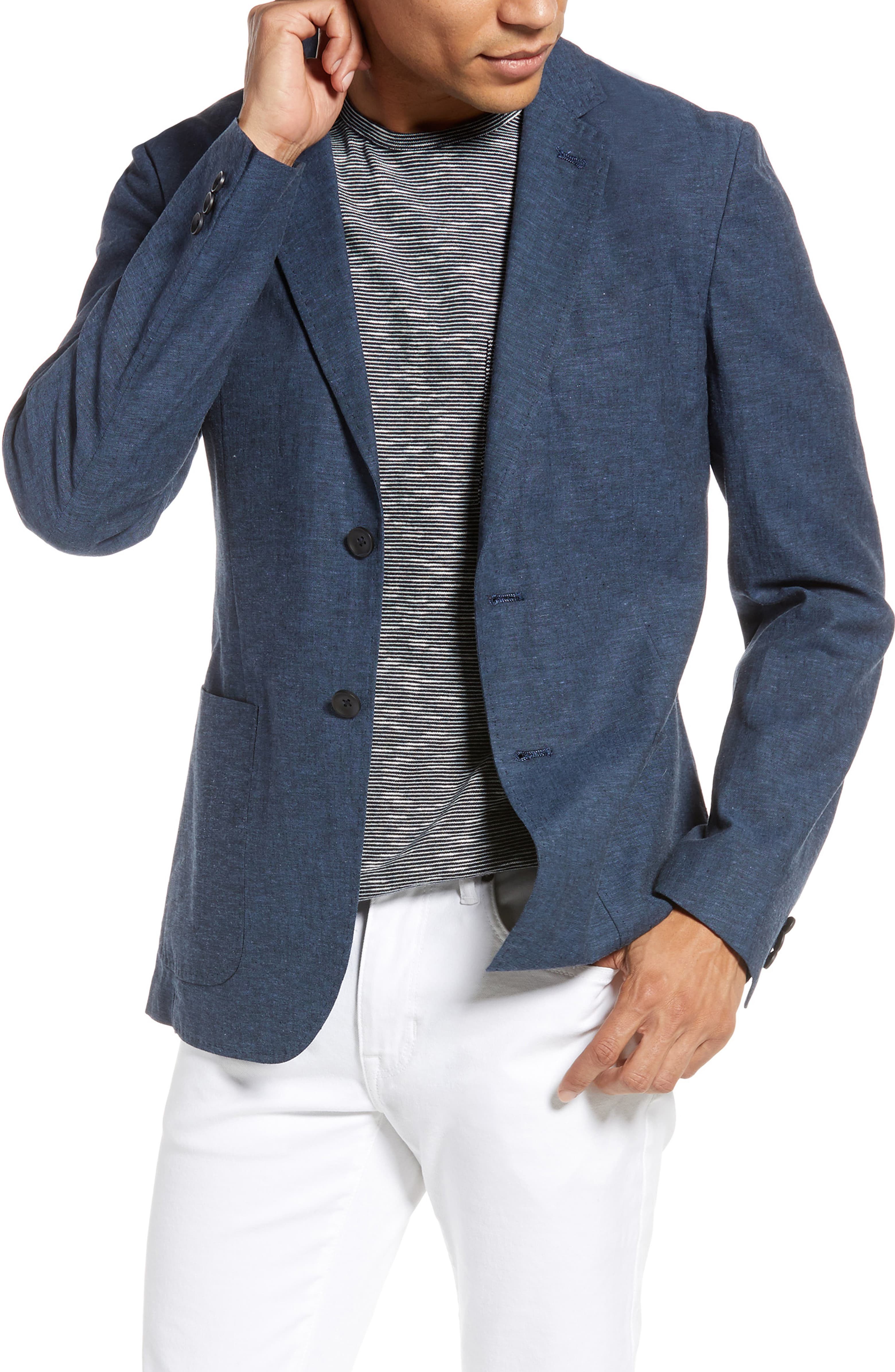 Extra Trim Fit Chambray Sport Coat | Nordstrom