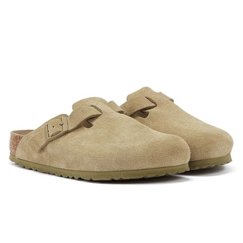 Birkenstock, Men's, Boston - Suede, Faded Khaki, Mens 9-9.5, Medium | Amazon (US)