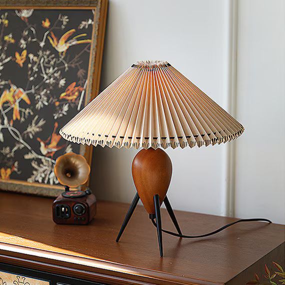 Mid-century pleated lamp | Etsy (US)