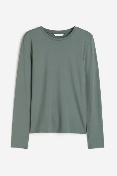 Jersey top - Black - Ladies | H&M GB | H&M (UK, MY, IN, SG, PH, TW, HK)