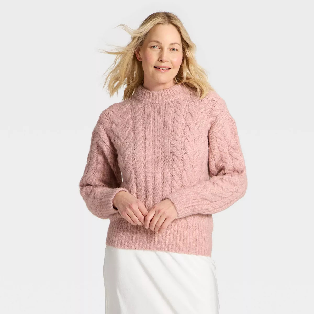 Women's Cabled Sweater - A New Day™ | Target