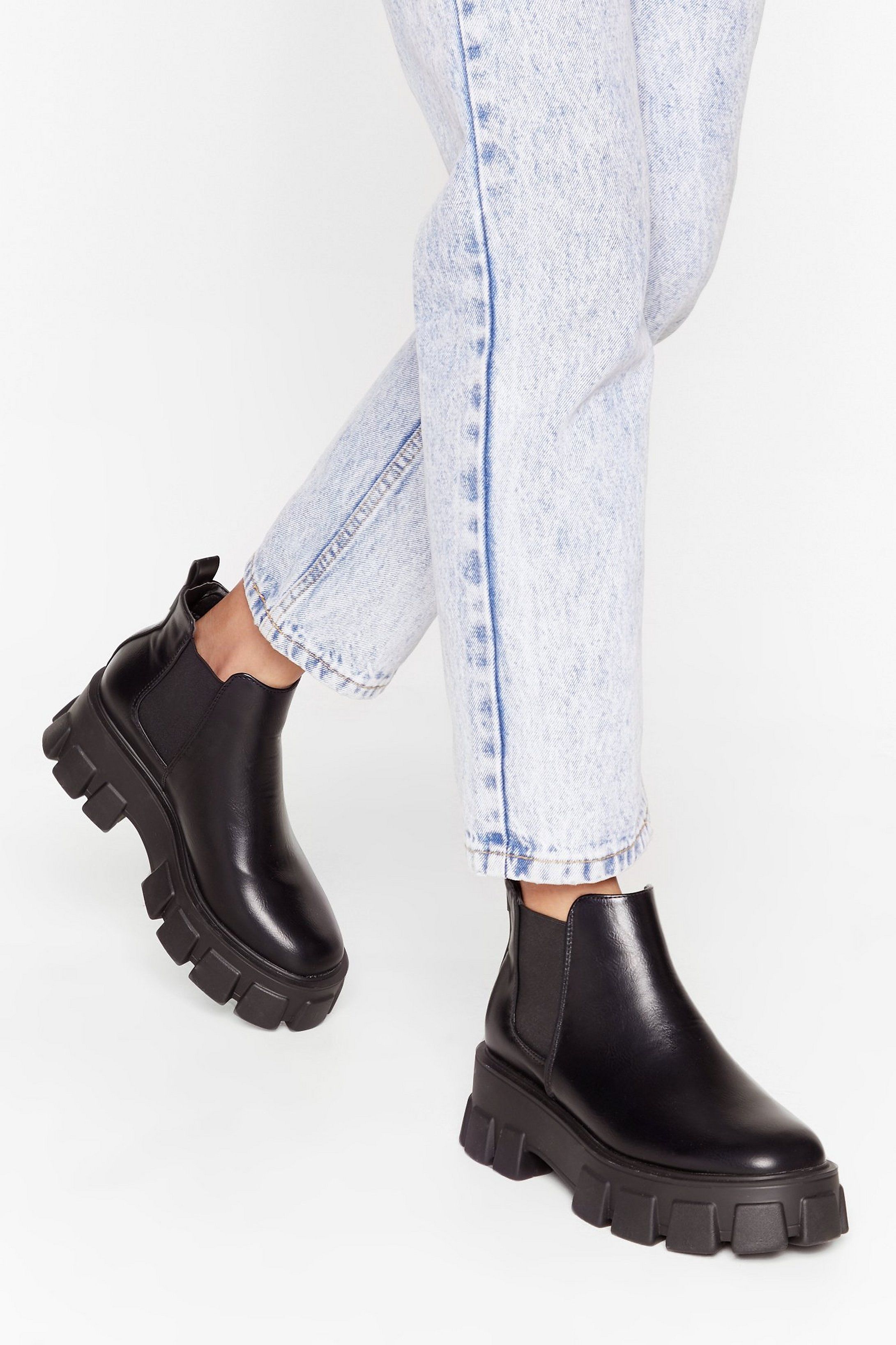 You're in the Driving Cleat Faux Leather Boots | NastyGal (US & CA)