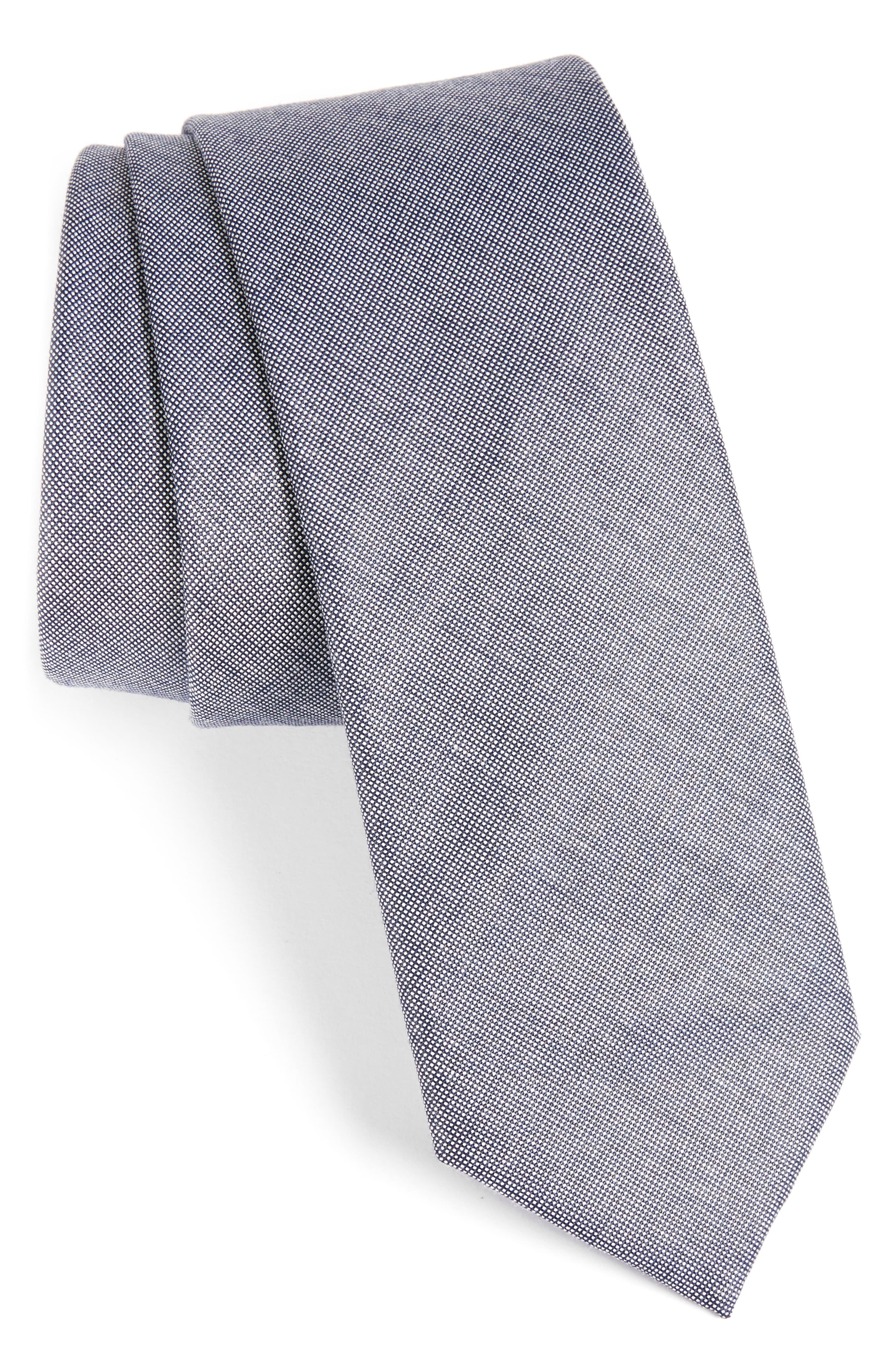 Solid Cotton Blend Tie | Nordstrom