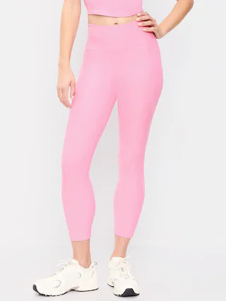 High-Waisted PowerSoft Crop Pocket Leggings | Old Navy (US)