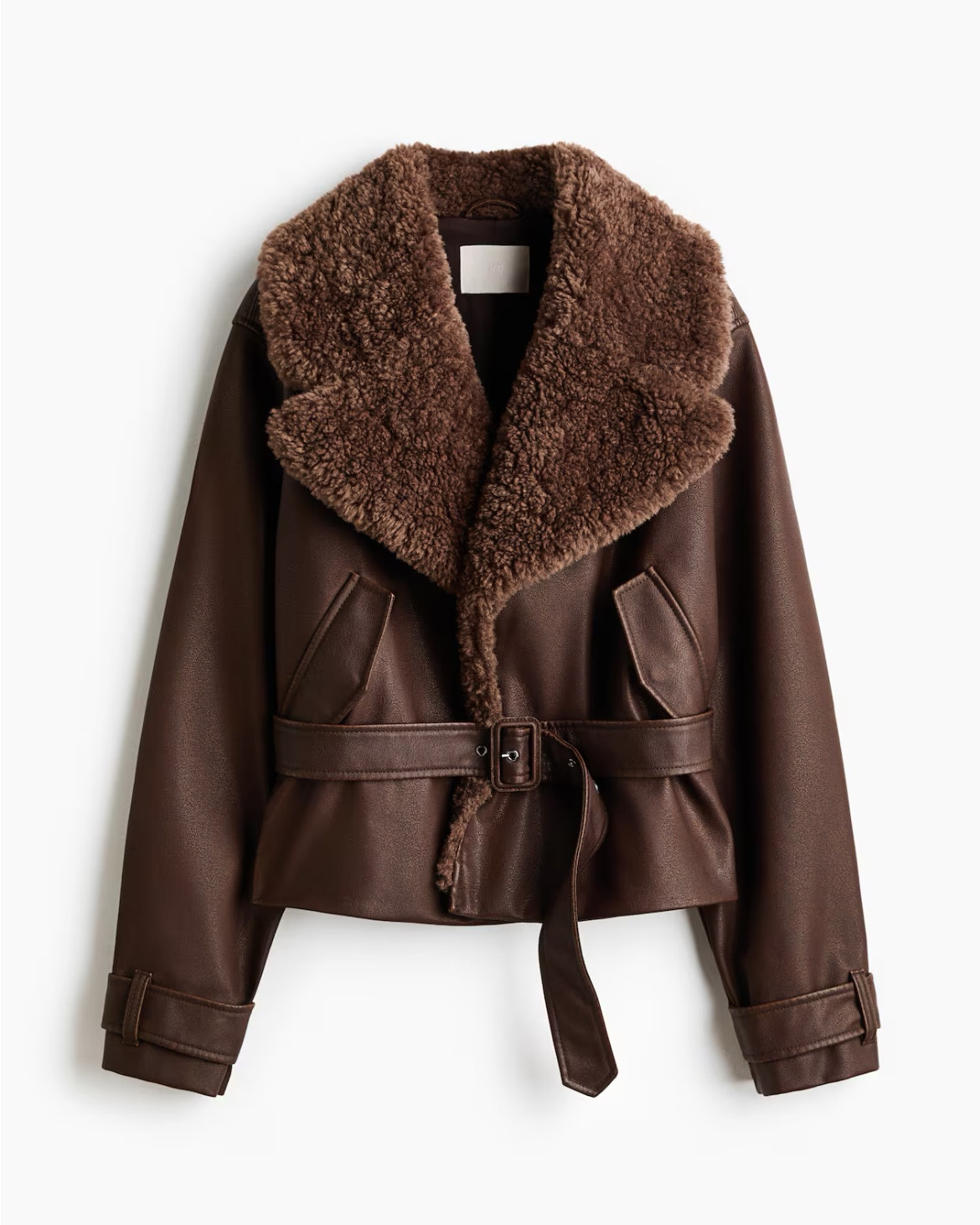 Chocolate brown faux fur collar biker jacket 

#LTKFindsUnder100 #LTKSeasonal