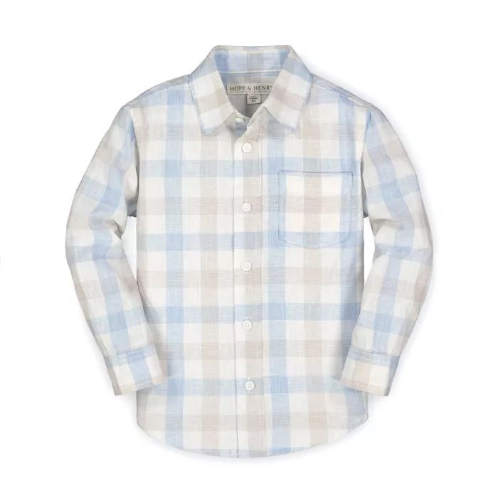 Hope & Henry Boys' Long Sleeve Linen Button Down Shirt | Target