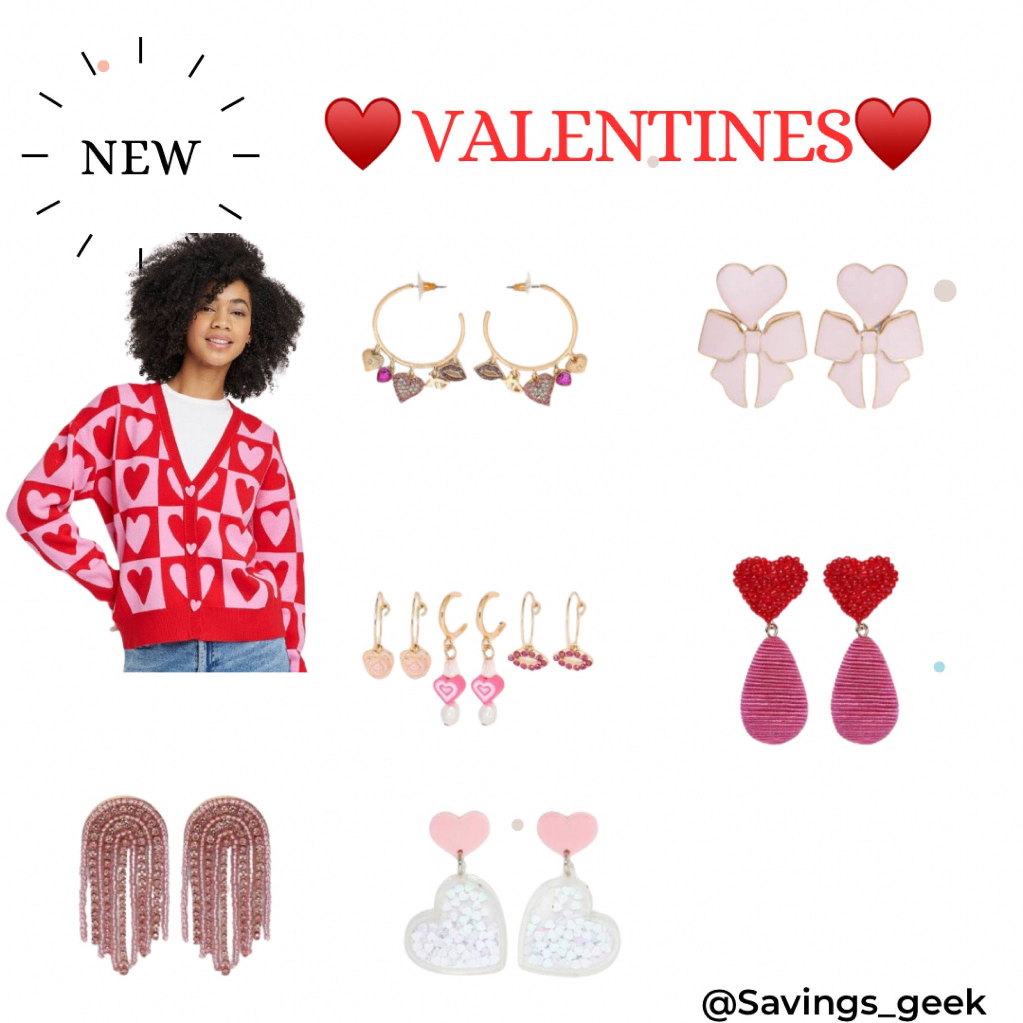 Amazing valentines earrings and clothing 

Ad 
#valentinesday #earrings #jewlery #savings_geek #walmartdeals #amazonfinds #dealoftheday #amazonmusthave #shopwithme #blackfriday #holidayshopping #onsale #deals  #onlineshopping #savemoney  #target #targetstyle #targetdollarspot #targetfinds #targetdeals #targethome #bullseyesplayground #bullseyeplayground 

#LTKsalealert #LTKSeasonal #LTKfindsunder50