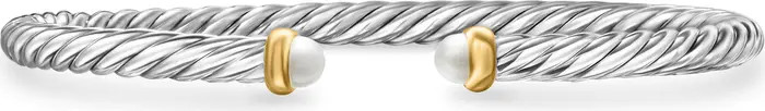 Cable Flex Bracelet in Sterling Silver with 14K Yellow Gold, 4mm | Nordstrom