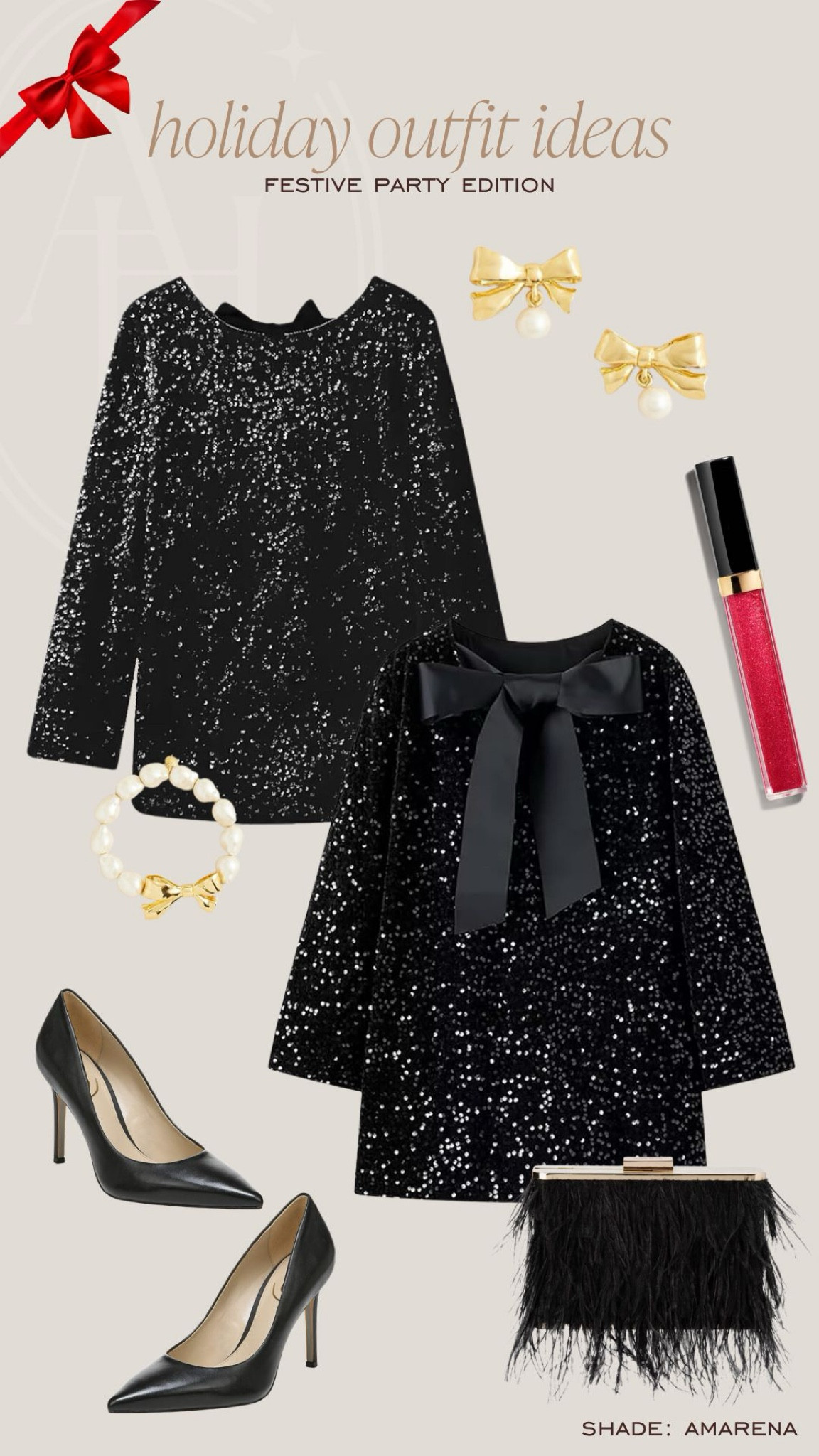 This sequins dress with bow detail in the back of perfect for a holiday party. Add a red lip and festive clutch for an elevated look. 

#LTKStyleTip #LTKHoliday #LTKSeasonal