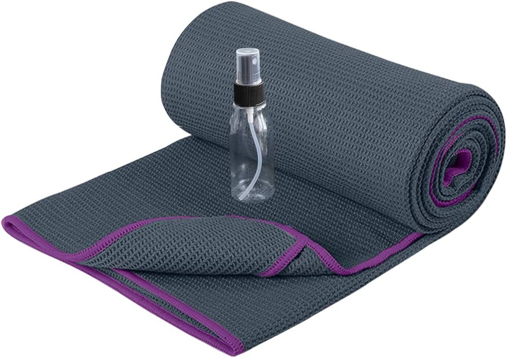 Heathyoga Hot Yoga Towel Non Slip, Microfiber Non Slip Yoga Mat Towel, Exclusive Corner Pockets D... | Amazon (US)