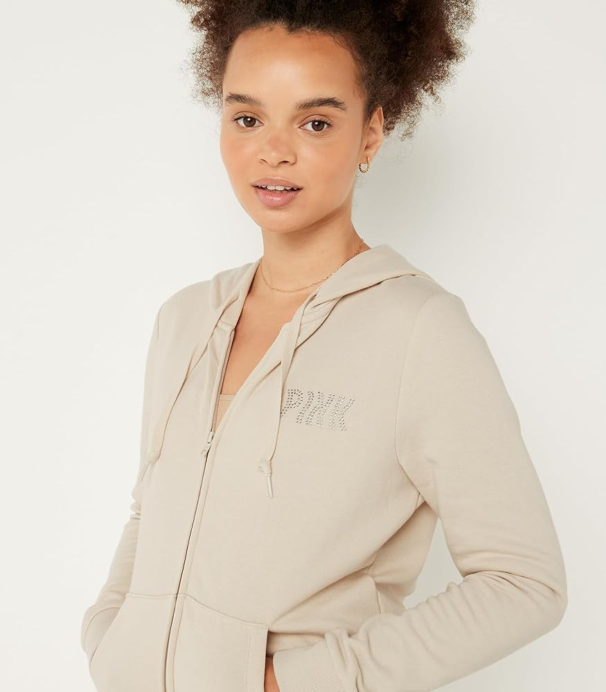 Victoria's Secret Women's PINK Logo Full Zip-up Sweatshirt (XS-XXL) | Amazon (US)