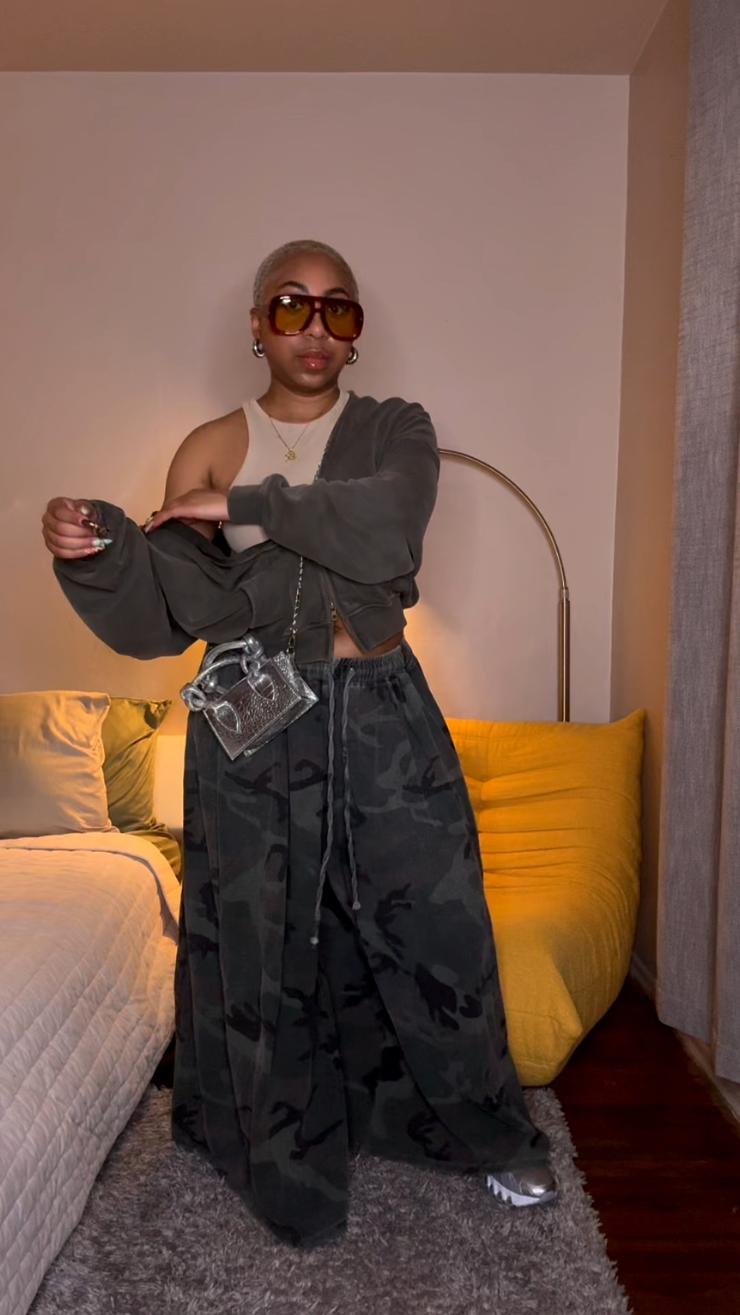 Calm cozy fit :) 

Height: 5’ 1”
Weight: 145

Jacket: S
Pants: L

#LTKMidsize #LTKootd