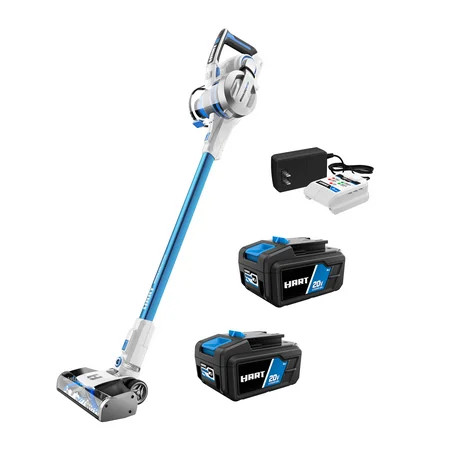 HART 20-Volt Cordless Stick Vacuum with Brushless Motor Technology with (2) 4.0 Ah Lithium-Ion Batte | Walmart (US)