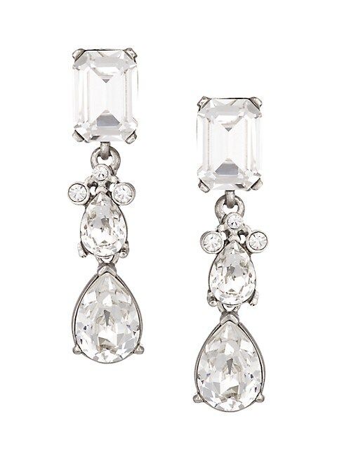Silvertone & Crystal Drop Earrings | Saks Fifth Avenue