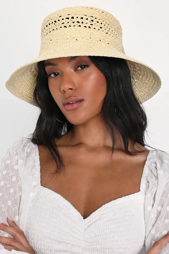 You're My Sol-Mate Tan Woven Straw Bucket Hat | Lulus (US)