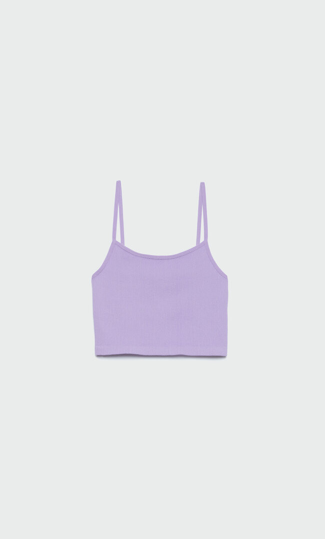Seamless strappy crop top | Stradivarius (UK)