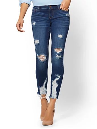 Soho Jeans - NY&C Runway - Super Stretch - Destroyed Ankle Jean | New York & Company