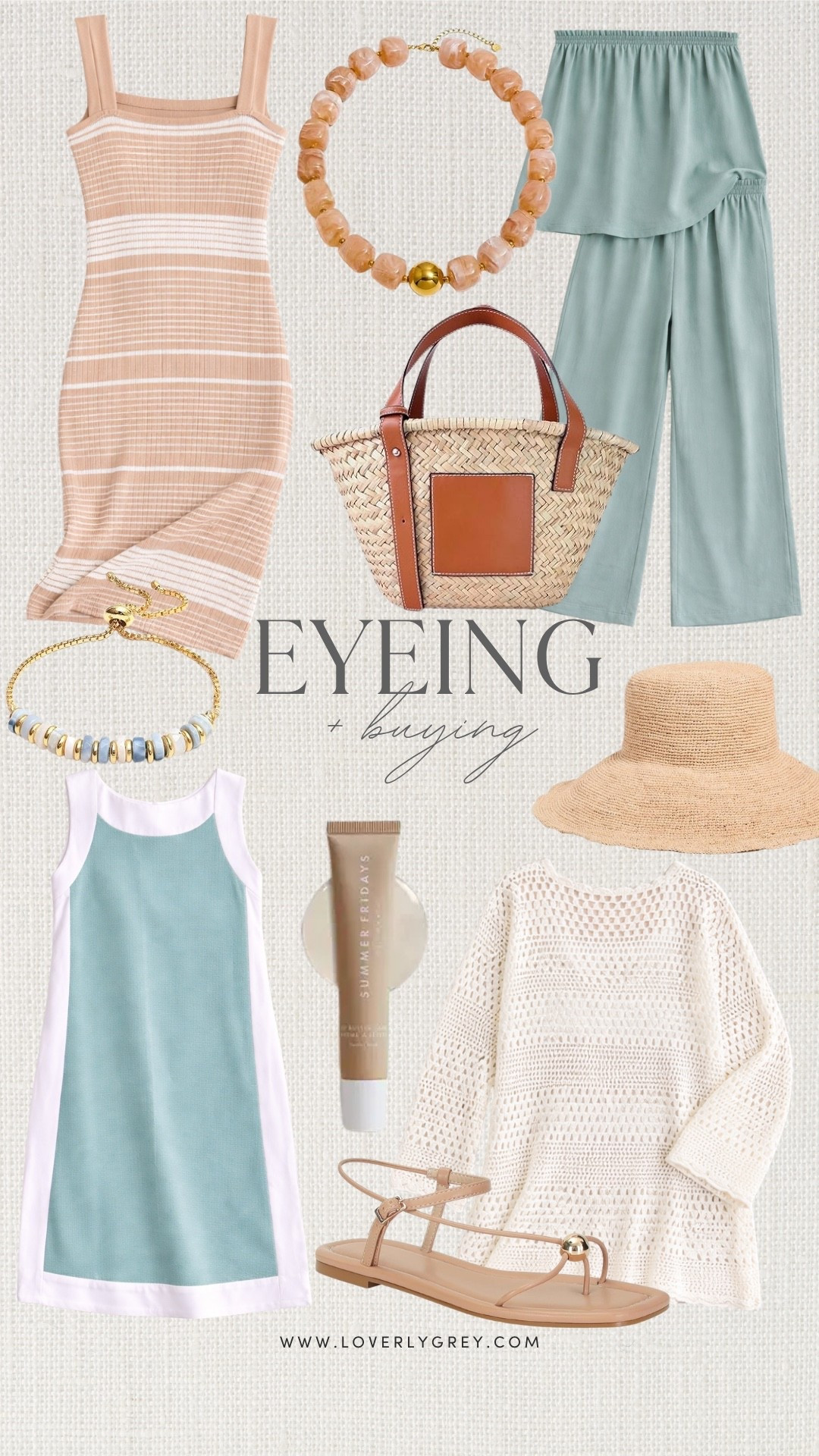 These colors instantly caught my eye for warmer days. I love the mix of soft blues, neutrals, and woven textures! It all feels so relaxed but still styled. Everything here is easy to mix, match, and wear on repeat throughout the season.

#LTKdayinmylife #LTKTravel #LTKSeasonal