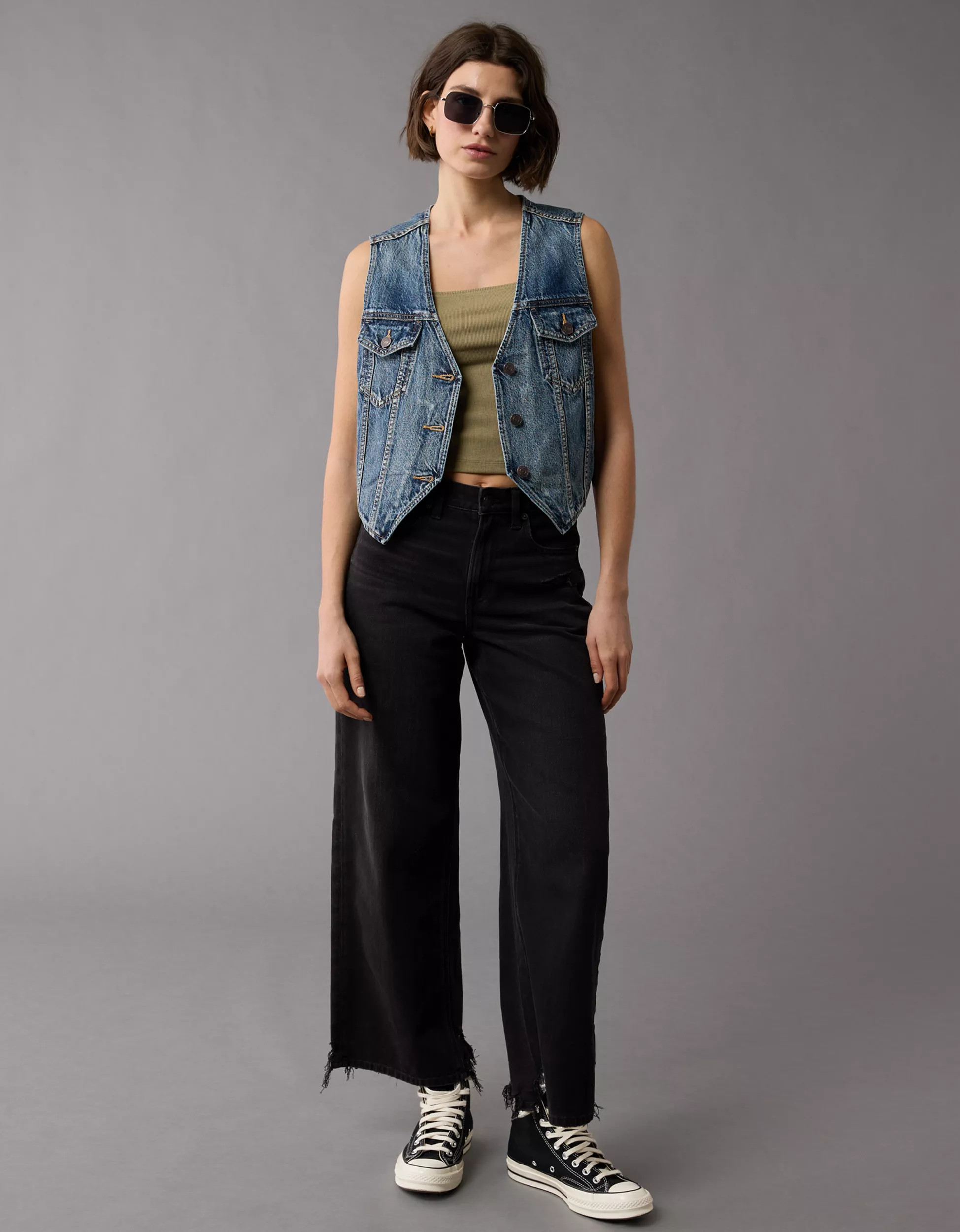 AE Square-Neck Main Squeeze Tank Top | American Eagle Outfitters (US & CA)