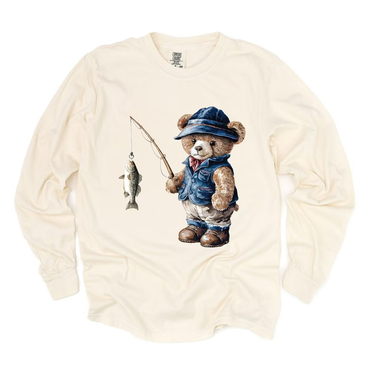 Simply Sage Market Teddy Bear Fisherman Garment Dyed Long Sleeve | Target