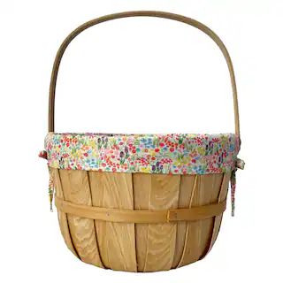 Large Chipwood Basket with Floral Liner by Ashland® | Michaels | Michaels Stores