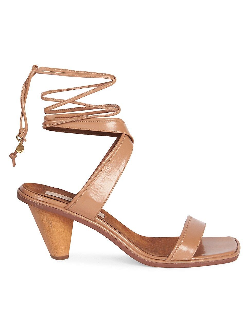 Stella McCartney Women's Rhea Lace-Up Sandals - Soft Camel - Size 7 | Saks Fifth Avenue