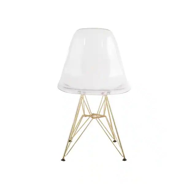 Lamphere Plastic Dining Chair With Gold Legs (Set of 4) | Bed Bath & Beyond