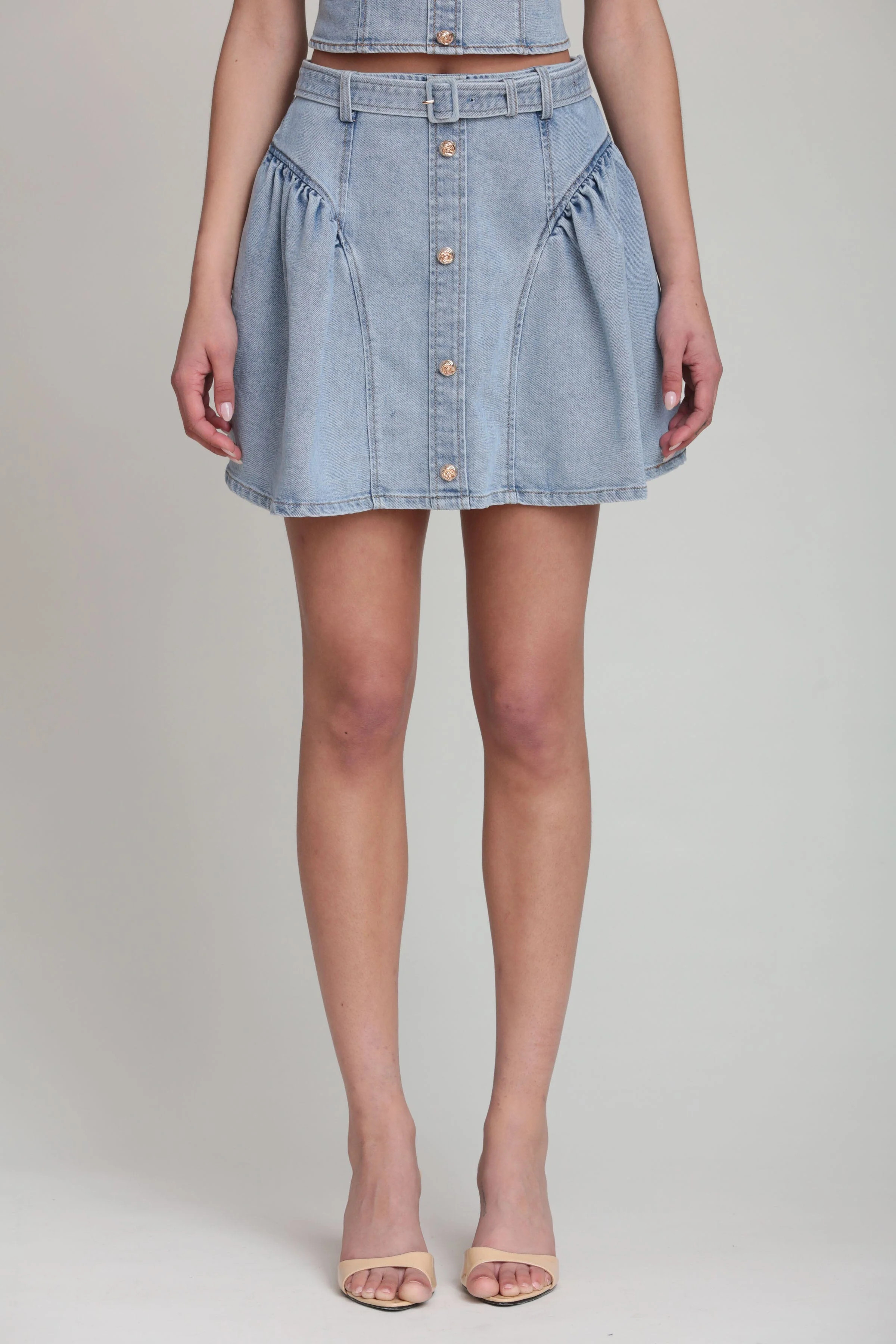 Stretch Denim Mini Skirt | Avec Les Filles